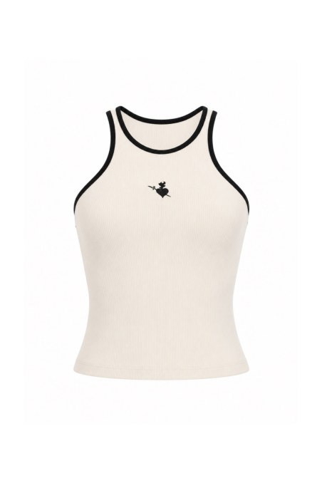 SLEEVELESS RACERBACK RIBBED CROP TOP-26812046-102