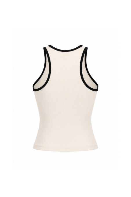 SLEEVELESS RACERBACK RIBBED CROP TOP-26812046-102