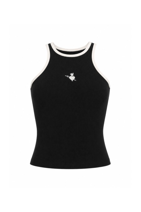 SLEEVELESS RACERBACK RIBBED CROP TOP-26812046-110