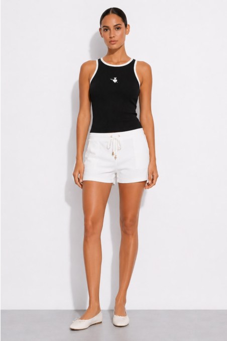 SLEEVELESS RACERBACK RIBBED CROP TOP-26812046-110