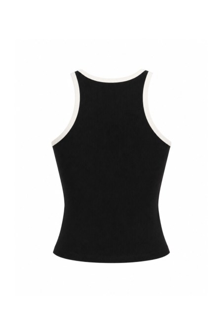 SLEEVELESS RACERBACK RIBBED CROP TOP-26812046-110