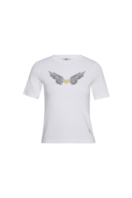 STRASS EMBELLISHED COTTON T-SHIRT-26812053-100