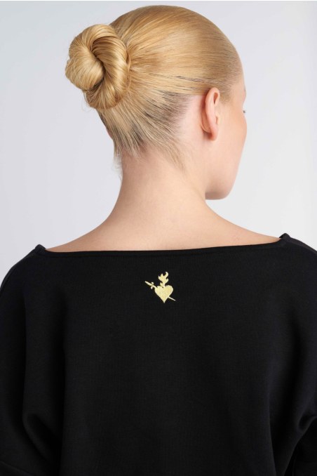 CONTRAST PIPING LONG-SLEEVED COTTON SWEATSHIRT-26812059-110