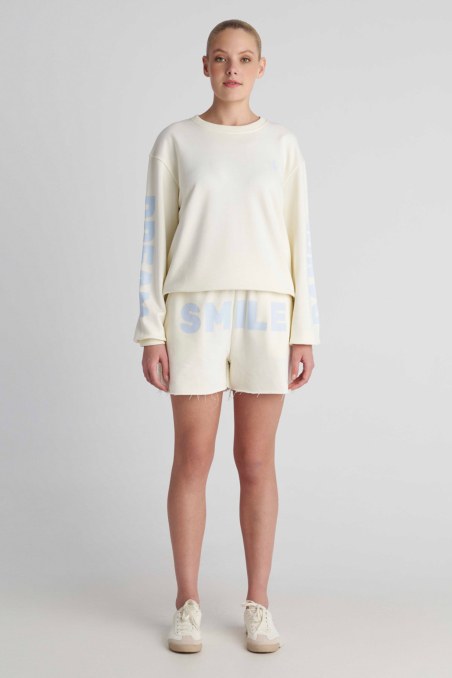 LONG-SLEEVED COTTON SWEATSHIRT WITH PRINT ON THE SLEEVES-26812061-102