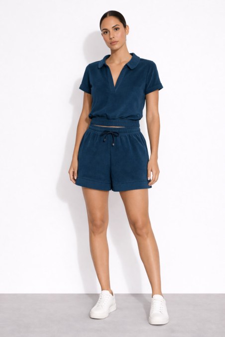 MONOCHROME CROPPED TERRY TOP WITH COLLAR-26812066-414