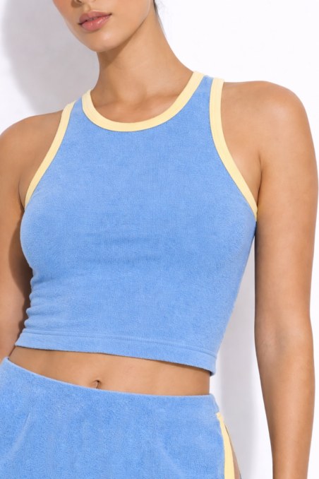 SLEEVELESS TERRY CROP TOP-26812070-987