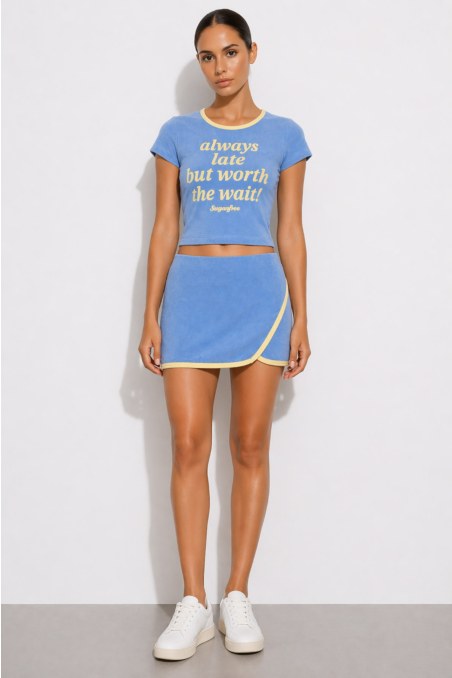 EMBOSSED PRINT TERRY T-SHIRT-26812071-987