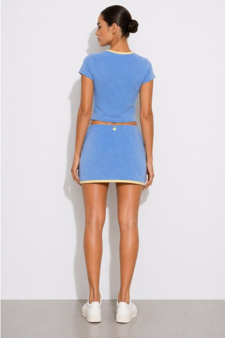 EMBOSSED PRINT TERRY T-SHIRT-26812071-987