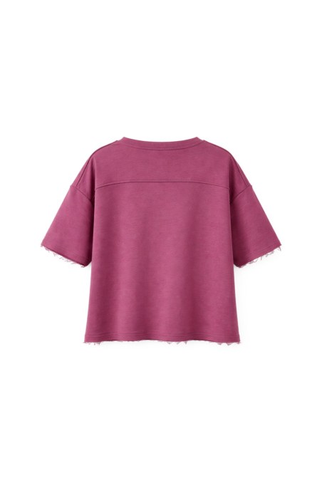 MONOCHROME COTTON TOP WITH 'V' NECKLINE-26812081-815