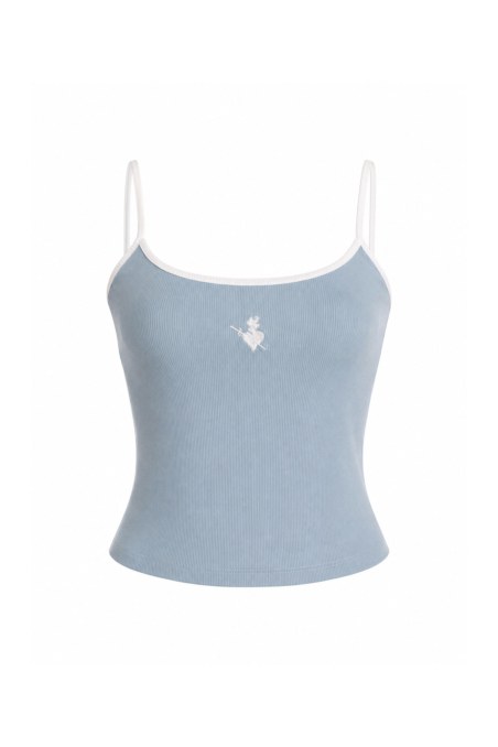 RIBBED TOP WITH THIN ADJUSTABLE STRAPS-26812087-421