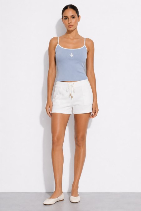 RIBBED TOP WITH THIN ADJUSTABLE STRAPS-26812087-421