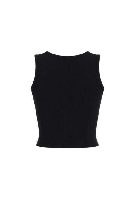 RIBBED COTTON CROP TOP WITH FRONT CUT-OUT DETAIL-26812091-110