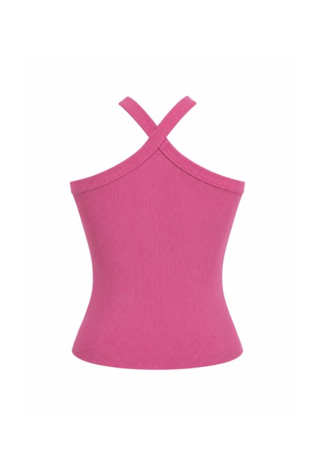 RIBBED HALTERNECK TOP-26812099-727