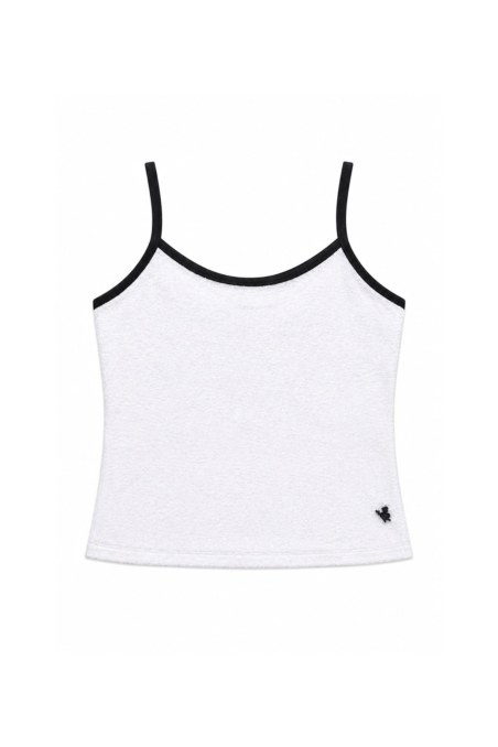 TERRY CROP TOP WITH THIN ADJUSTABLE STRAPS-26812103-102