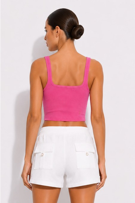 ELASTIC RIBBED CROP TOP WITH STRAPS-26812105-727