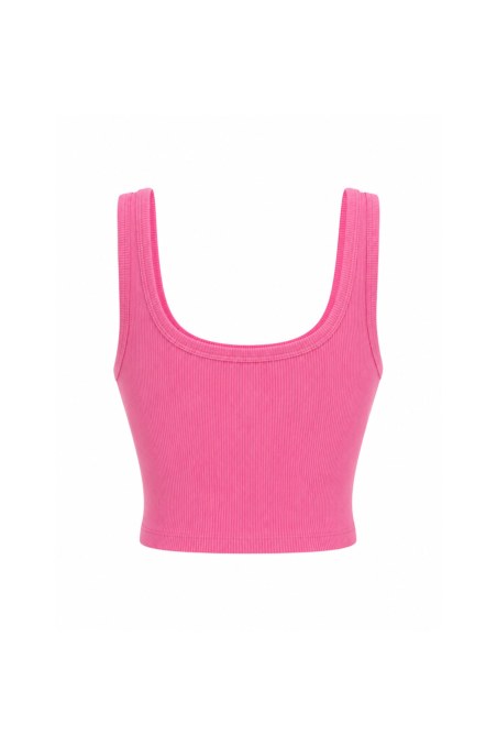 ELASTIC RIBBED CROP TOP WITH STRAPS-26812105-727