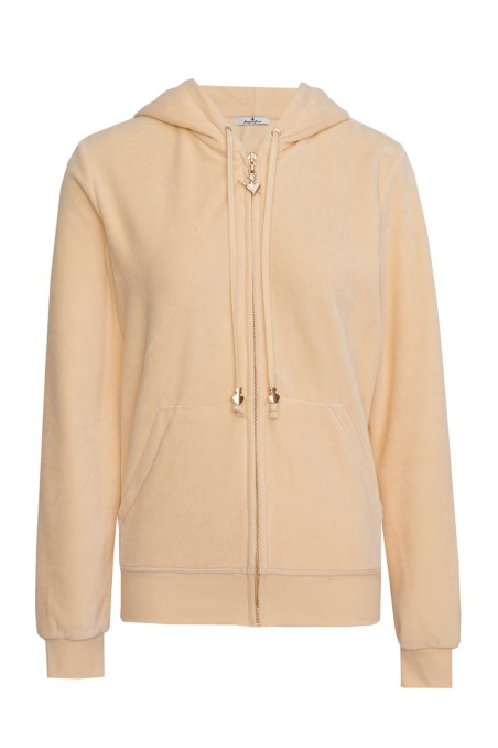 FASHION BASIC VELOUR HOODED JACKET-26813000-300
