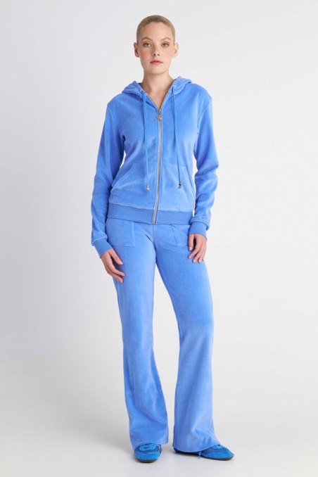 FASHION BASIC VELOUR HOODED JACKET-26813000-421