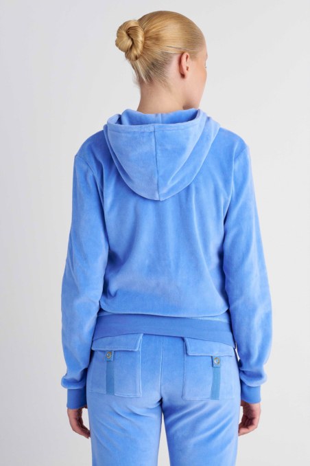 FASHION BASIC VELOUR HOODED JACKET-26813000-421