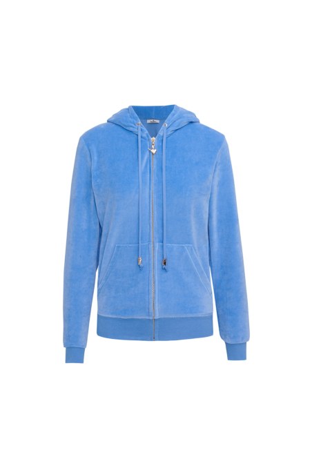 FASHION BASIC VELOUR HOODED JACKET-26813000-421