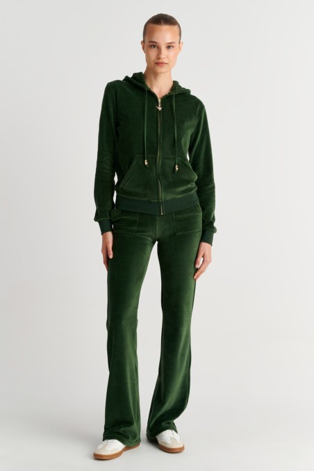 FASHION BASIC VELOUR HOODED JACKET-26813000-515