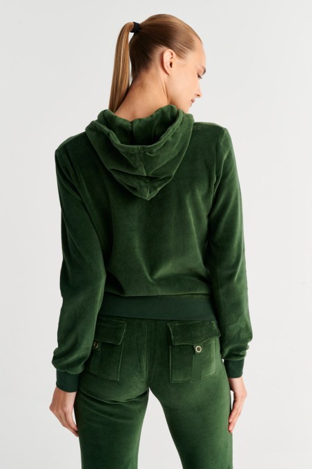 FASHION BASIC VELOUR HOODED JACKET-26813000-515