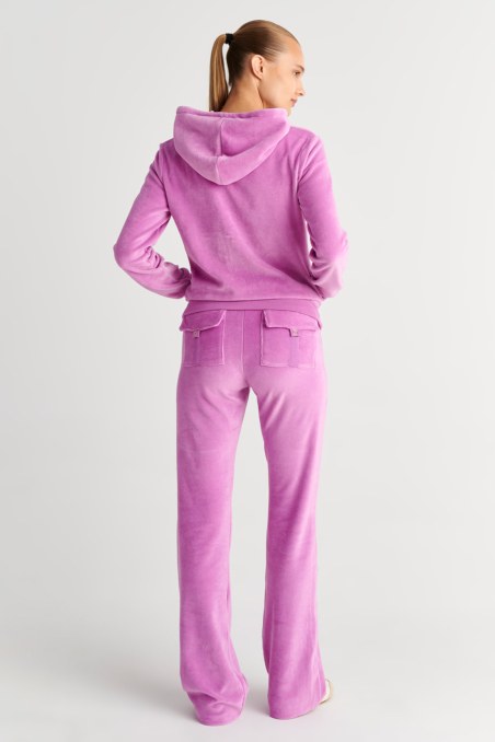 FASHION BASIC VELOUR HOODED JACKET-26813000-700