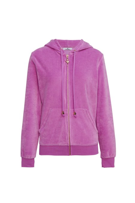 FASHION BASIC VELOUR HOODED JACKET-26813000-700