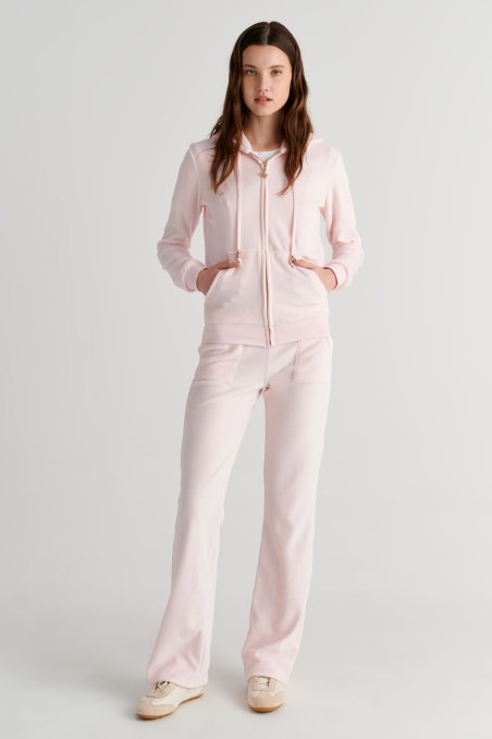 FASHION BASIC VELOUR HOODED JACKET-26813000-710