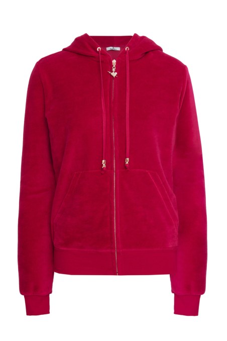 FASHION BASIC VELOUR HOODED JACKET-26813000-857