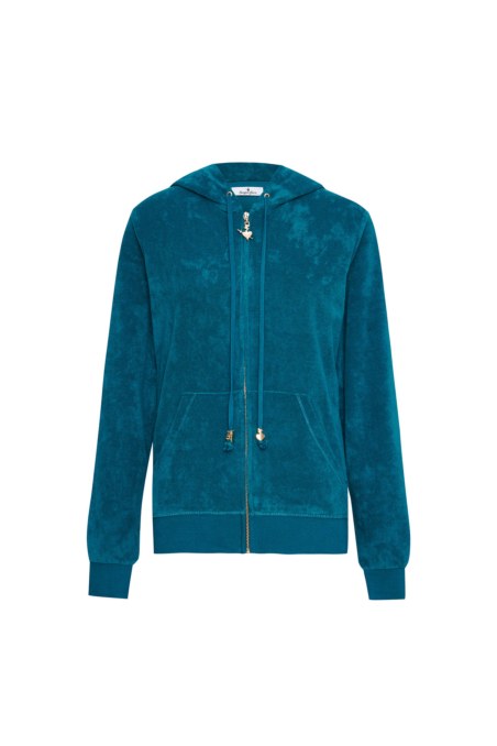 FASHION BASIC TERRY HOODED JACKET-26813001-414