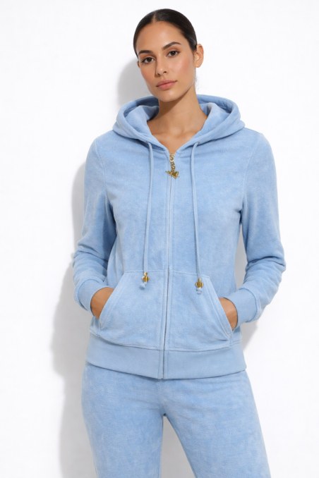FASHION BASIC TERRY HOODED JACKET-26813001-987