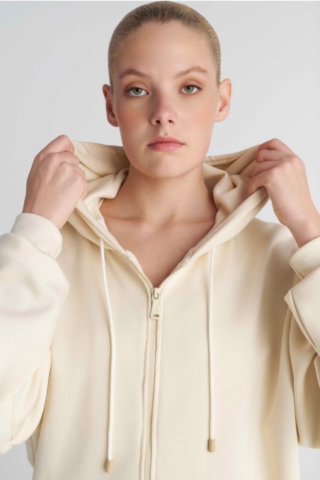 SOFT LIGHT TOUCH HOODED JACKET-26813041-102