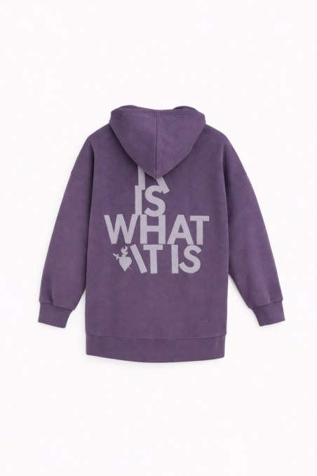 EMBOSSED PRINT OVERSIZED TERRY HOODED JACKET-26813070-805
