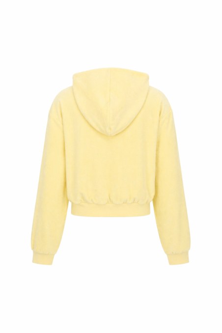 CROPPED HOODED TERRY JACKET-26813071-605