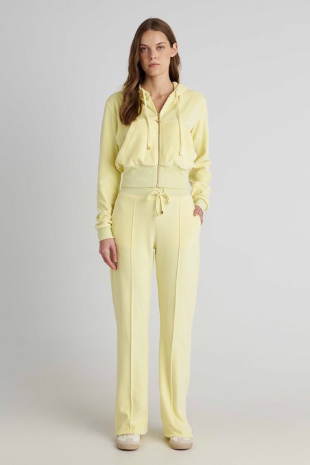 CROPPED HOODED VELOUR JACKET-26813073-506