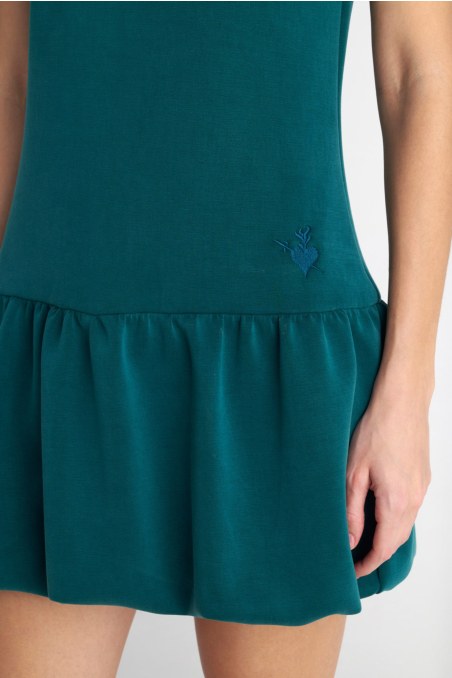 BALLOON SOFT LIGHT TOUCH MINI DRESS WITH SCOOP NECKLINE-26814040-403