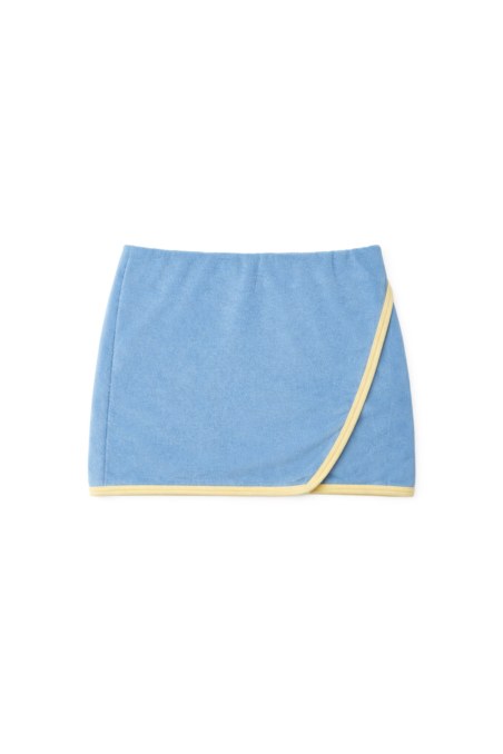 MONOCHROME TERRY WRAP SKIRT-26814070-987