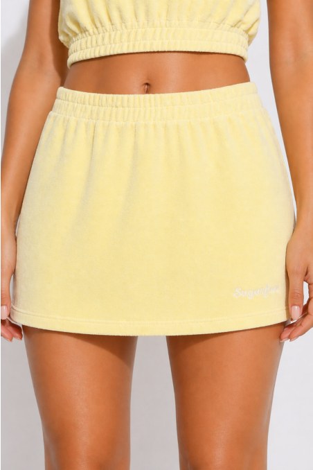 MONOCHROME TERRY MINI SKIRT-26814071-605