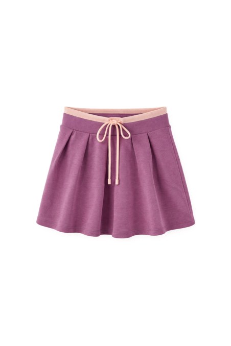 MONOCHROME COTTON MINI SKIRT-26814076-815