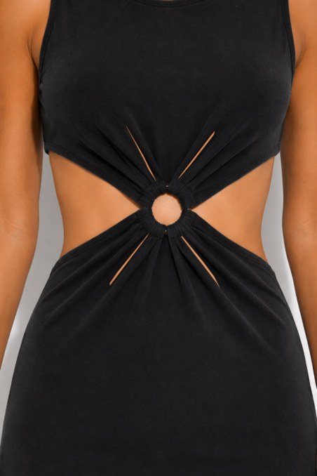 TERRY MINI DRESS WITH DECORATIVE RING-26814098-110