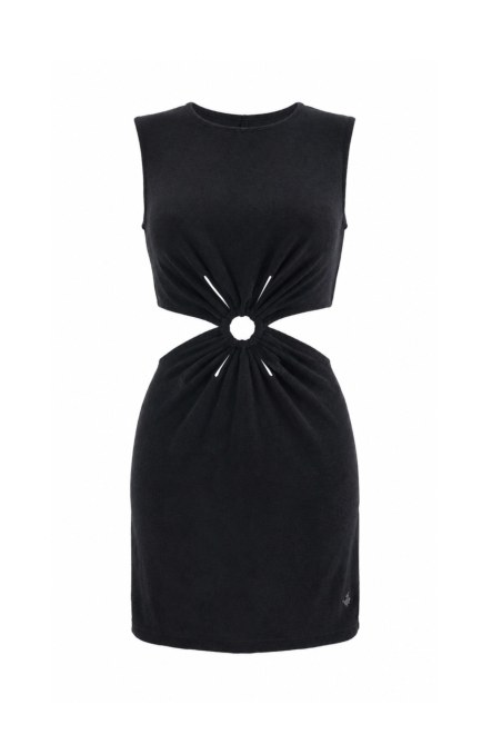 TERRY MINI DRESS WITH DECORATIVE RING-26814098-110