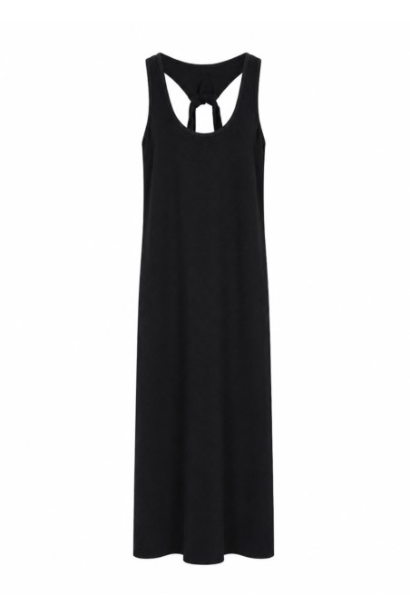 TERRY MAXI DRESS WITH SIDE SLIT-26814100-110
