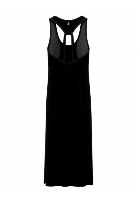 TERRY MAXI DRESS WITH SIDE SLIT-26814100-110