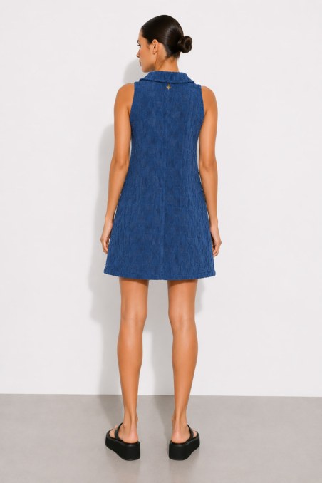STRUCTURED TERRY ΜΙΝΙ DRESS WITH COLLAR-26814110-424