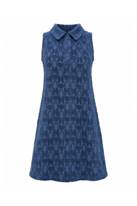 STRUCTURED TERRY ΜΙΝΙ DRESS WITH COLLAR-26814110-424