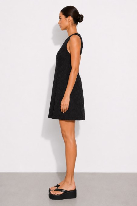 STRUCTURED TERRY ΜΙΝΙ DRESS WITH OPEN BACK-26814113-110