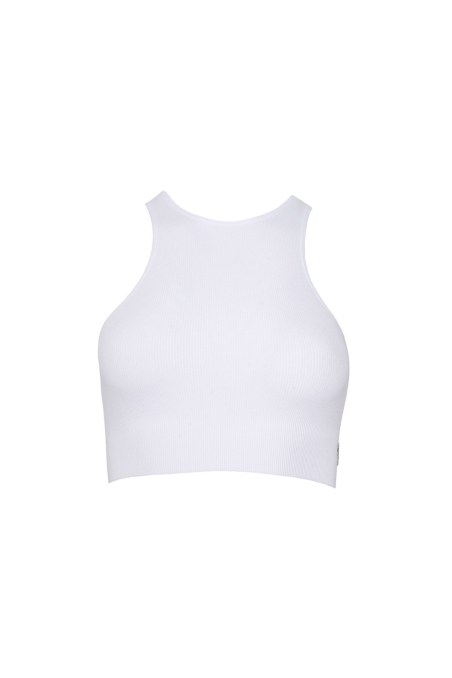 SEAMLESS HALTERNECK RIBBED CROPPED TOP-26818010-100