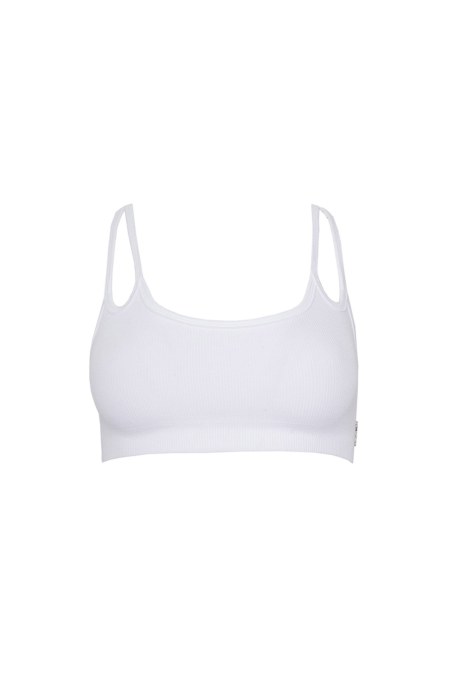 MONOCHROME SEAMLESS CROPPED RIB BRALETTE-26818011-100