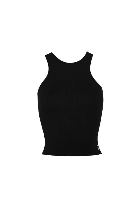 SEAMLESS HALTERNECK RIBBED CROPPED TOP-26818012-110